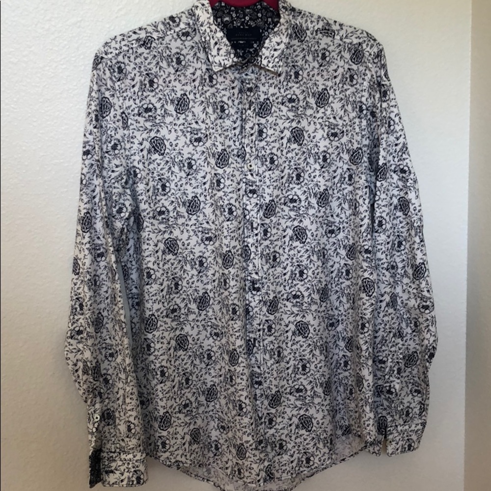 Zara button down flower pattern